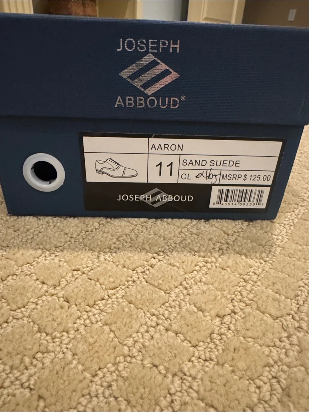 Joseph Abboud Taupe Suede Derby Shoes with Olive Laces